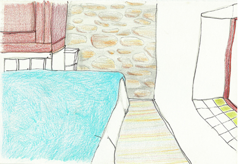 tekening Odette slaapkamer 480x320