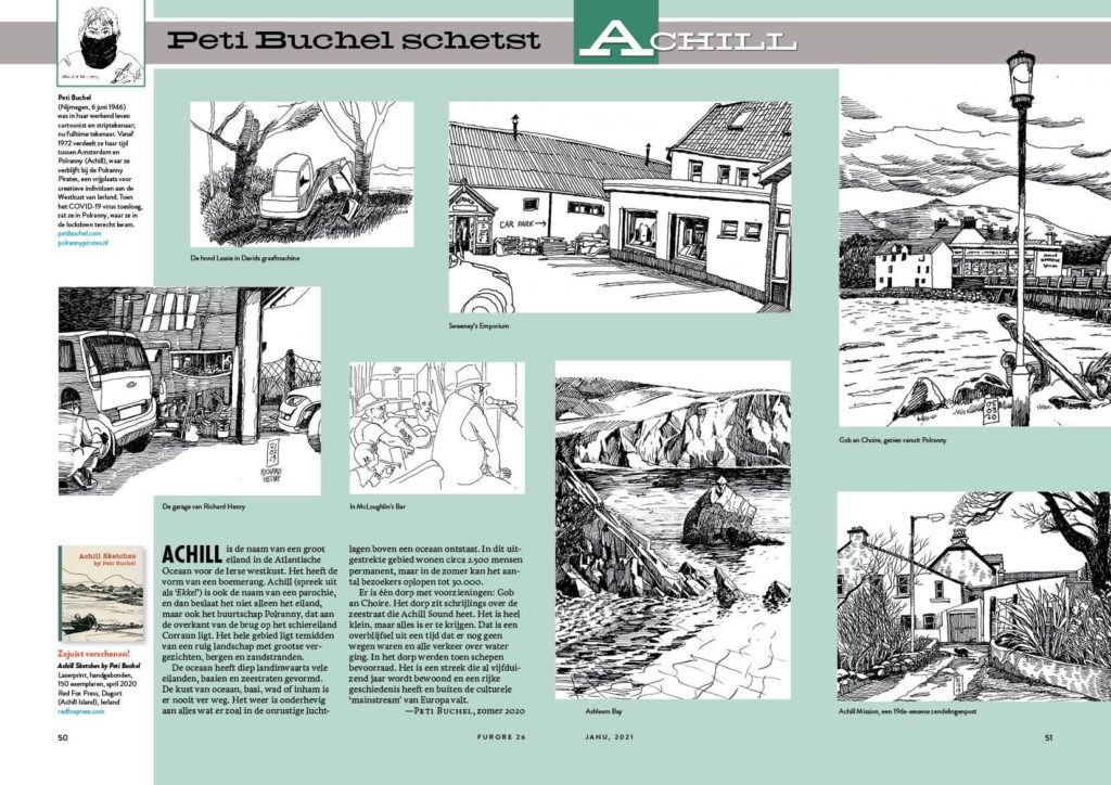 Furore Magazine number 26 Peti Buchel Full Spread Achill Drawings