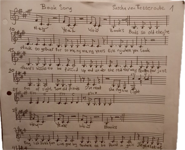 Partituur van de Book Song (1) © Sascha van Tetterode, Polranny